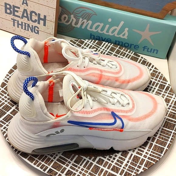 🧁 EUC Nike Air Max 2090 White Flash/Crimson  4/2020 Ladie's Running Shoe, 6.5 - Picture 14 of 16